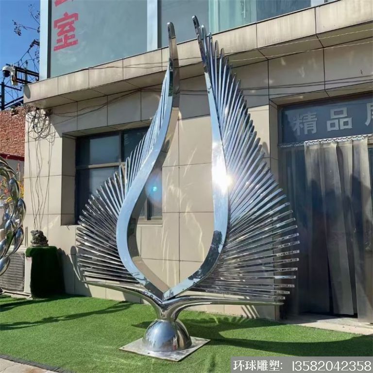 不锈钢翅膀雕塑,异型雕塑
