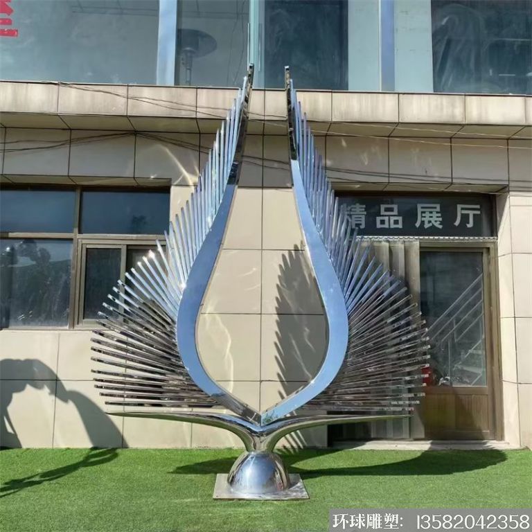 不锈钢翅膀雕塑,异型雕塑1